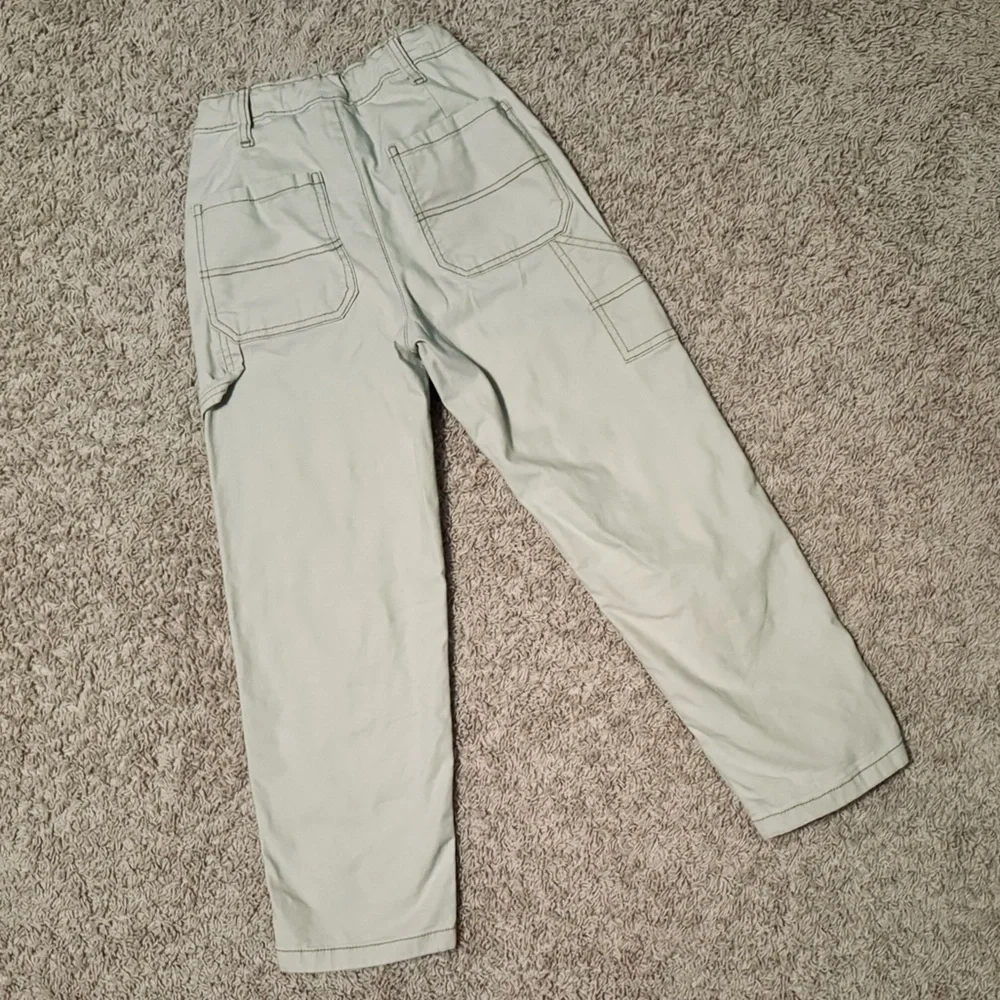 Old Navy girls carpenter wide leg tan pants, size 10
